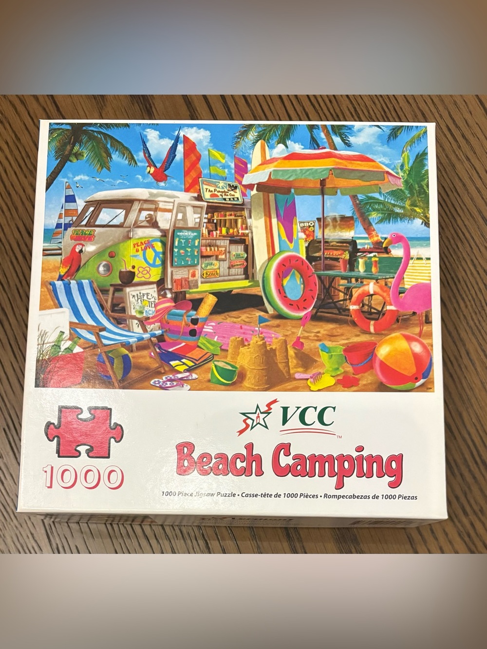 Vermont Christmas Co. Jigsaw Puzzle, 1000 Pieces, Beach Camping, Complete